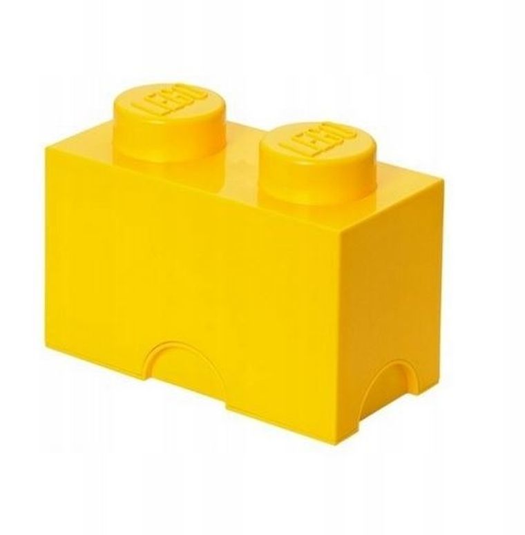 LEGO, Brick 2, pojemnik klocek, żółty