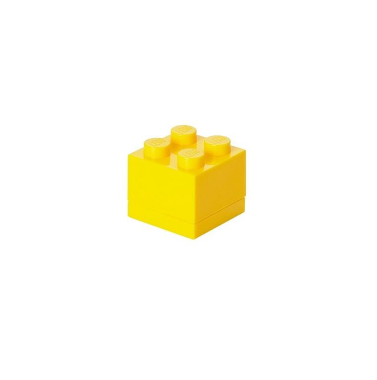 LEGO, Brick 4, mini pojemnik klocek, żółty