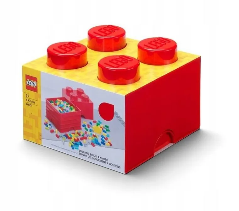 LEGO, Brick 4, pojemnik klocek, czerwony