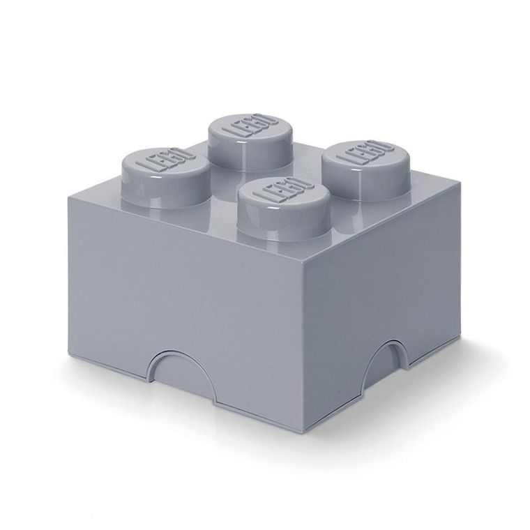 LEGO, Brick 4, pojemnik klocek, szary jasny
