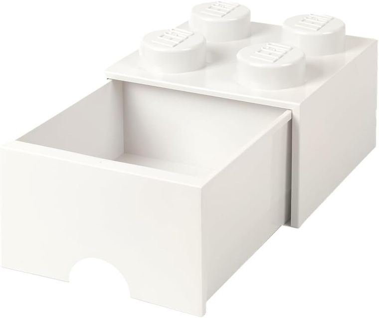 LEGO, Brick 4, pojemnik klocek z szufladą, biały