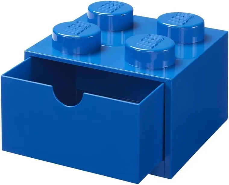 LEGO, Brick 4, pojemnik klocek z szufladą, niebieski