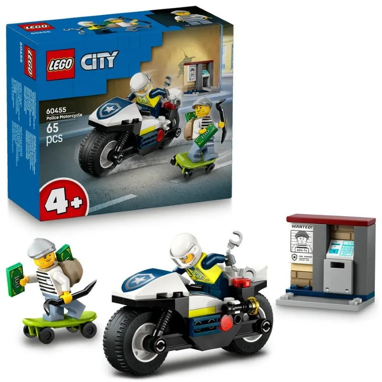 LEGO City, Pościg na motocyklu policyjnym, 60455