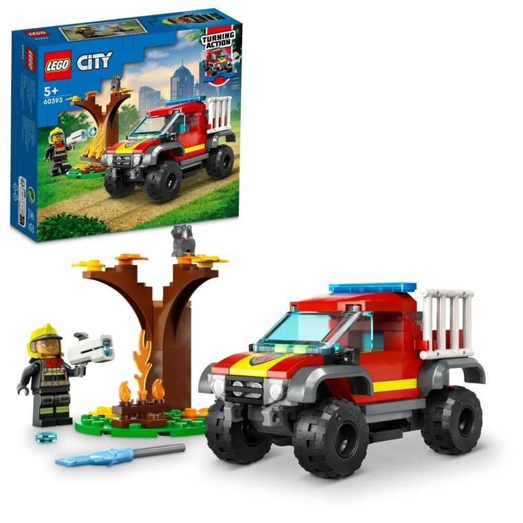 LEGO City, Wóz strażacki 4-4 - misja ratunkowa, 60393