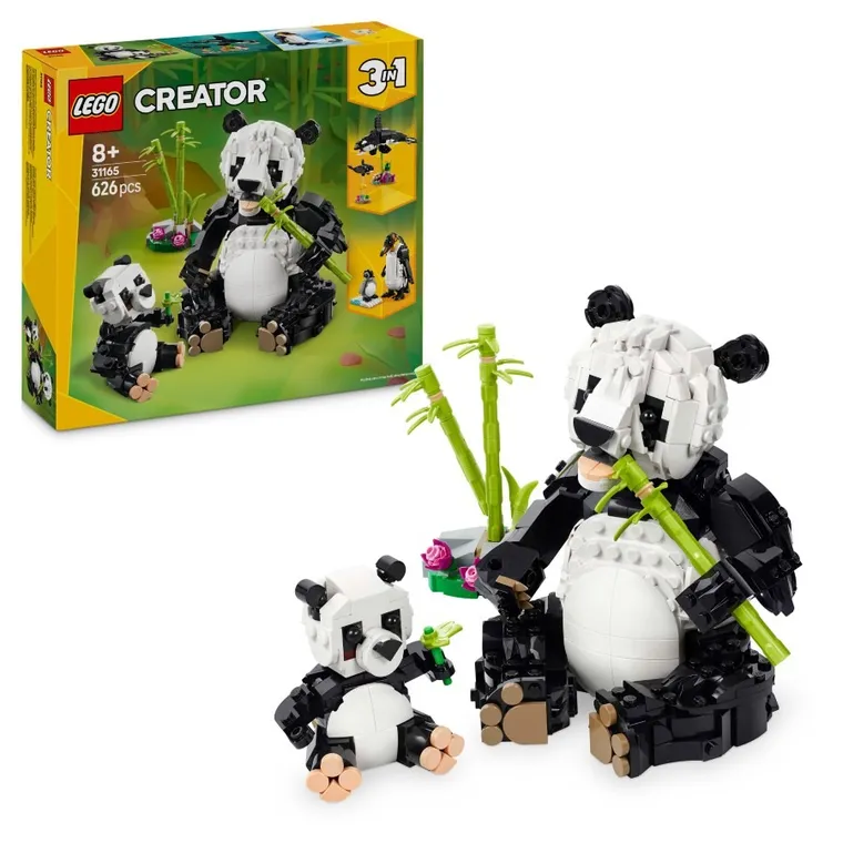 LEGO Creator 3 w 1, Dzikie zwierzęta: rodzina pand, 31165