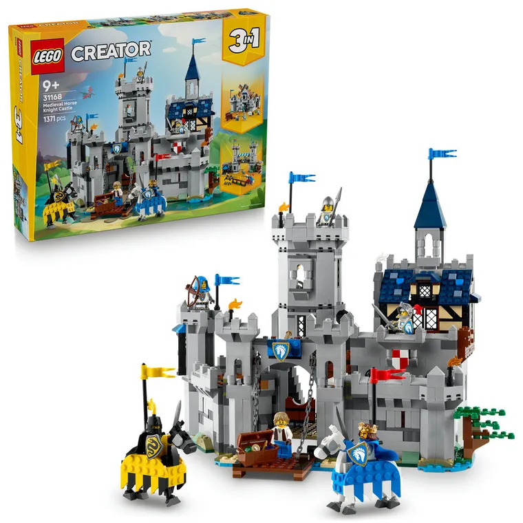 LEGO Creator 3 w 1, Średniowieczny zamek rycerzy konnych, 31168