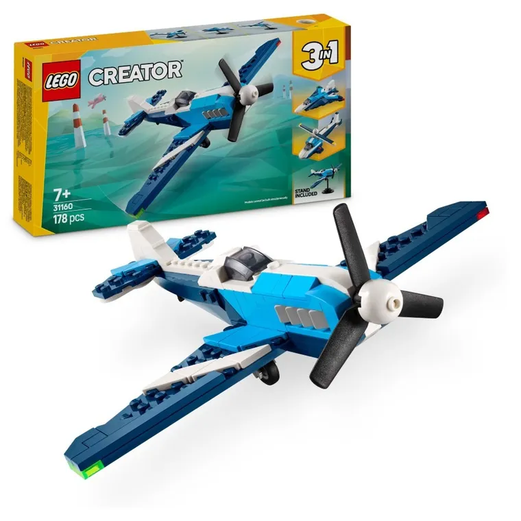LEGO Creator 3 w 1, Statek powietrzny: samolot wyścigowy, 31160