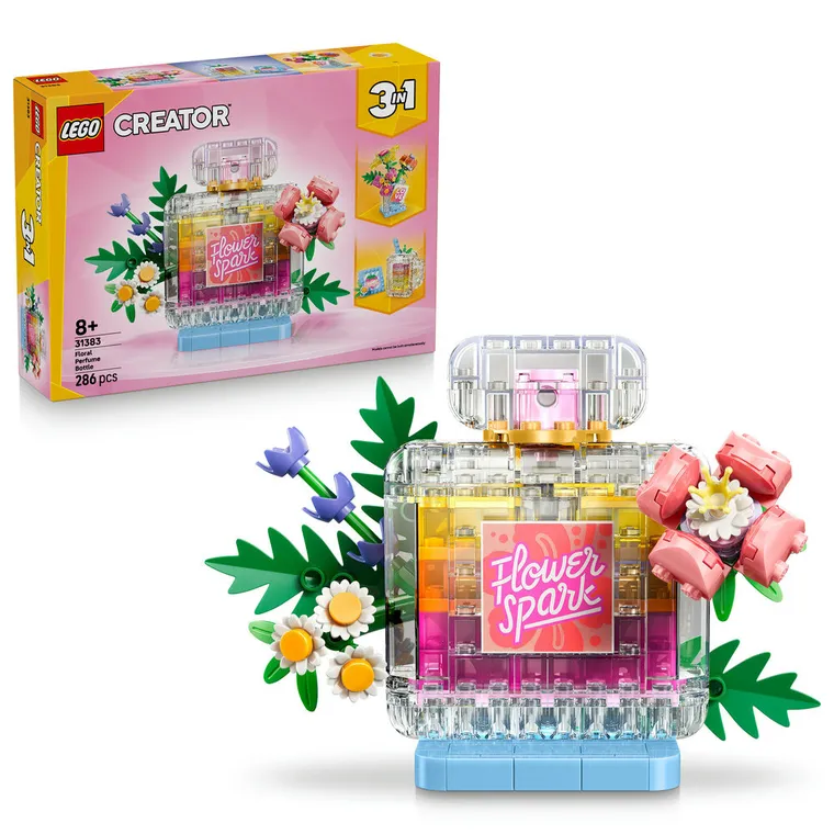 LEGO Creator, Flakon perfum z kwiatową ozdobą, 31383