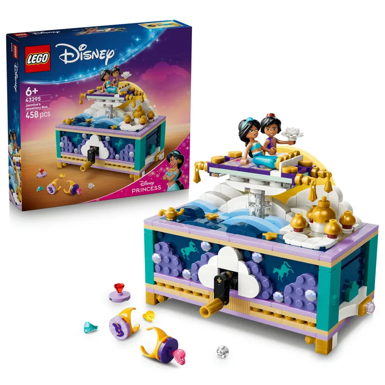 LEGO Disney, Szkatułka na biżuterię Dżasminy, 43295
