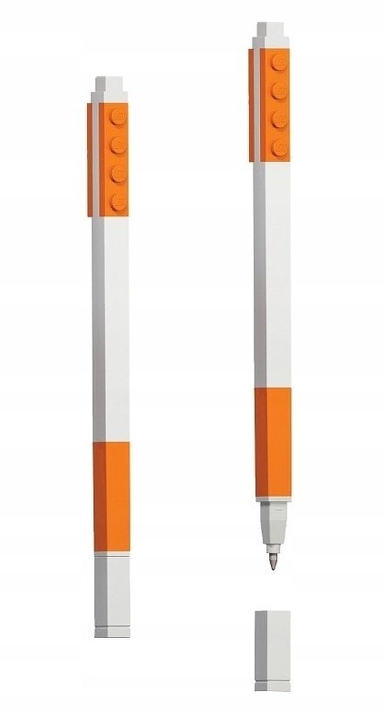 LEGO, długopis żelowy, pomarańczowy
