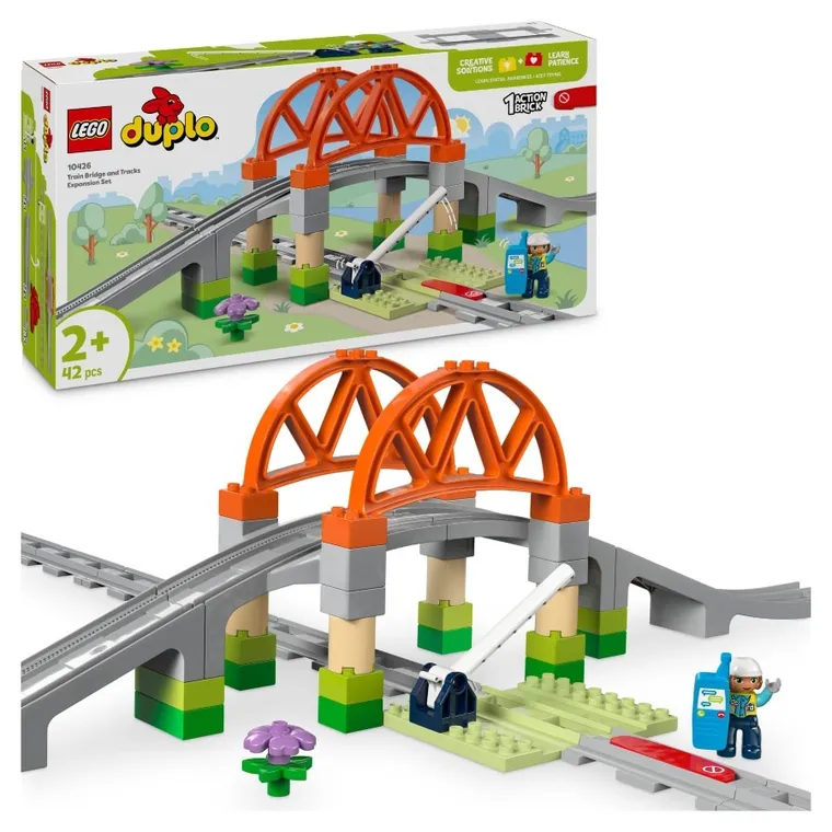 LEGO DUPLO, Most i tory kolejowe - zestaw rozszerzający, 10426