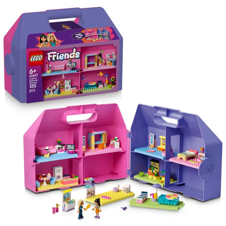 LEGO Friends, Kreatywna walizka z domkiem dla lalek, 42697