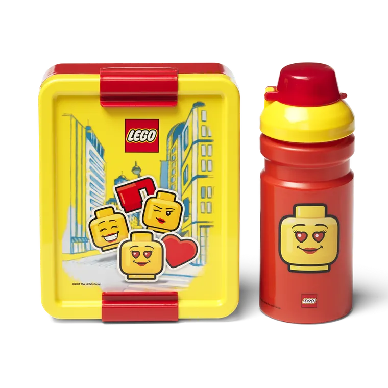 LEGO Girl, zestaw: lunchbox + bidon, 390 ml