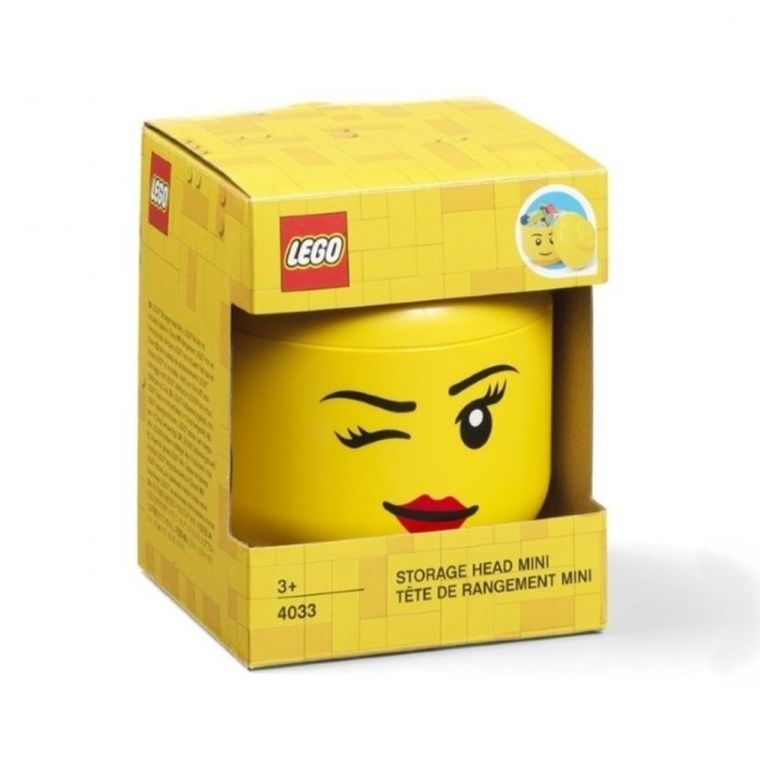 LEGO, mała głowa, dziewczynka z oczkiem, pojemnik do przechowywania, rozmiar XS, 0,36l