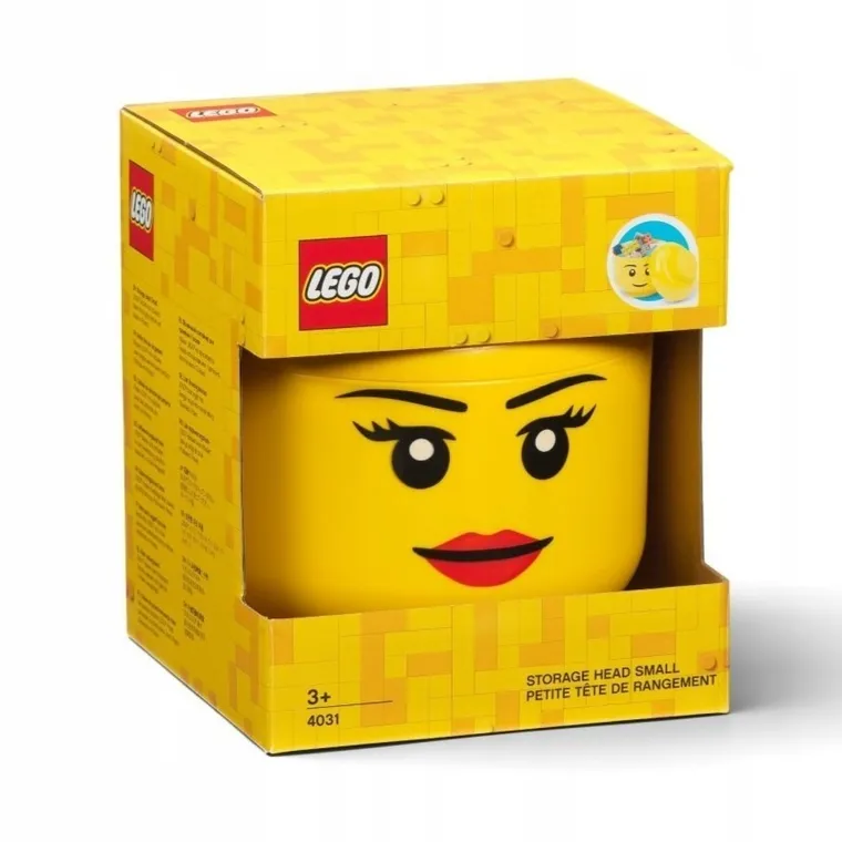 LEGO, mała głowa, pojemnik do przechowywania, girl, rozmiar S, 2l