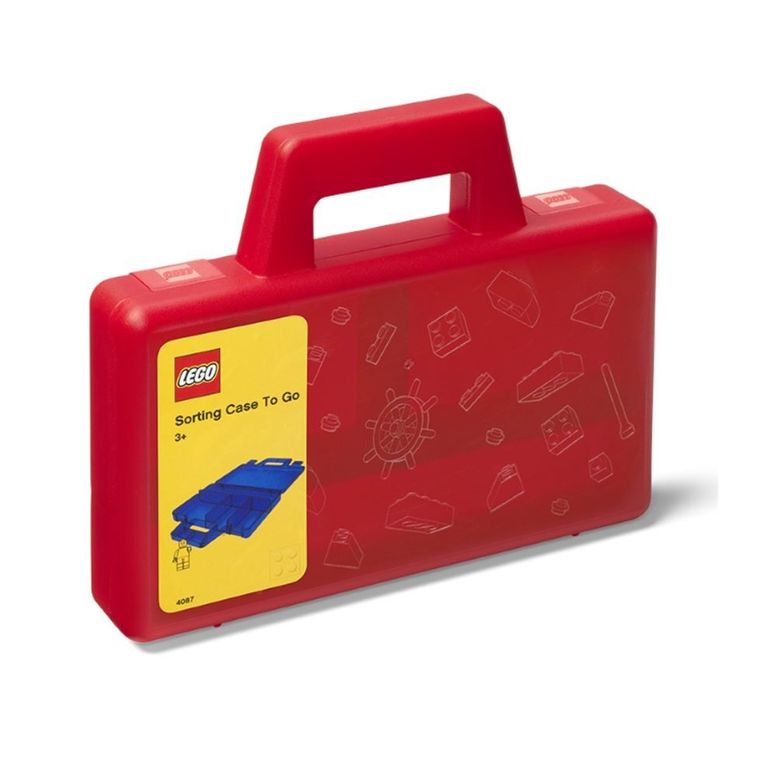 LEGO, mały pojemnik do sortowania klocków, czerwony
