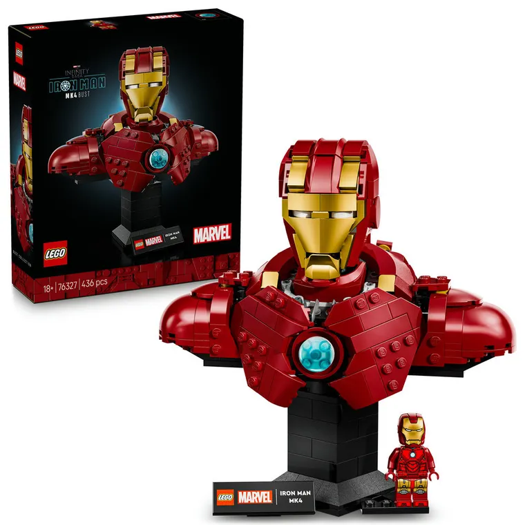 LEGO Marvel, Popiersie Iron Mana MK4, 76327