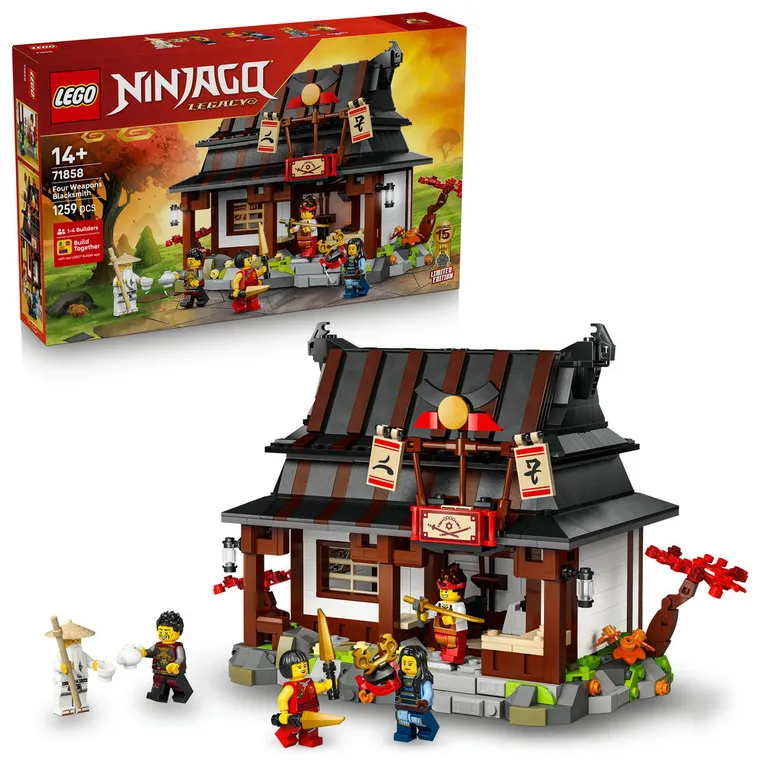 LEGO NINJAGO, Kuźnia Cztery Bronie - 15-lecie, 71858