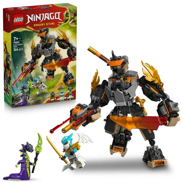 LEGO NINJAGO, Mech specjalny Cole’a i Zane w smoczej zbroi, 71854