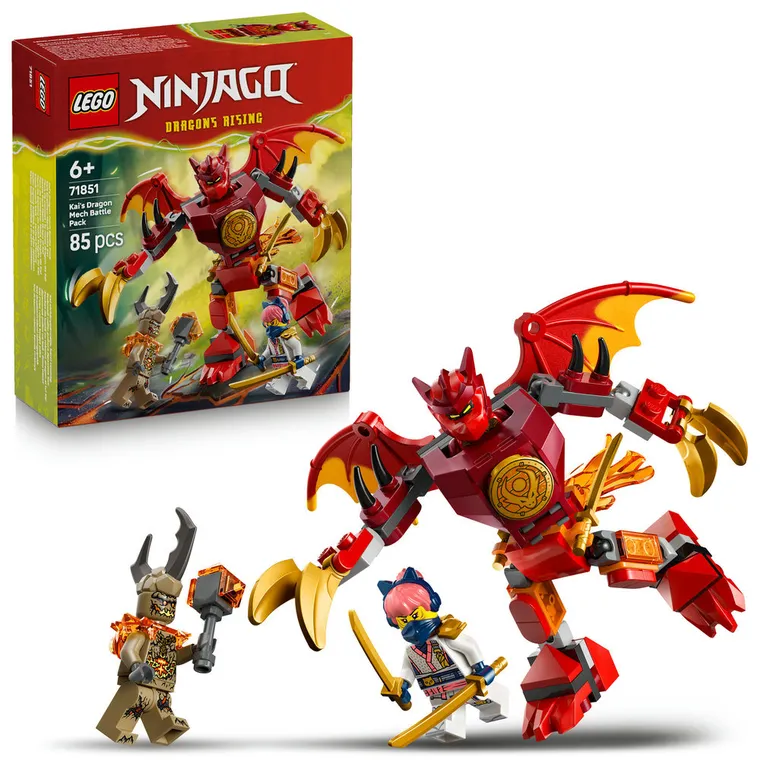 LEGO NINJAGO, Smok-mech Kaia - zestaw bitewny, 71851