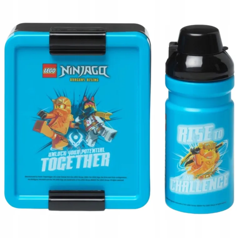 LEGO Ninjago, zestaw: lunchbox + bidon, 390 ml
