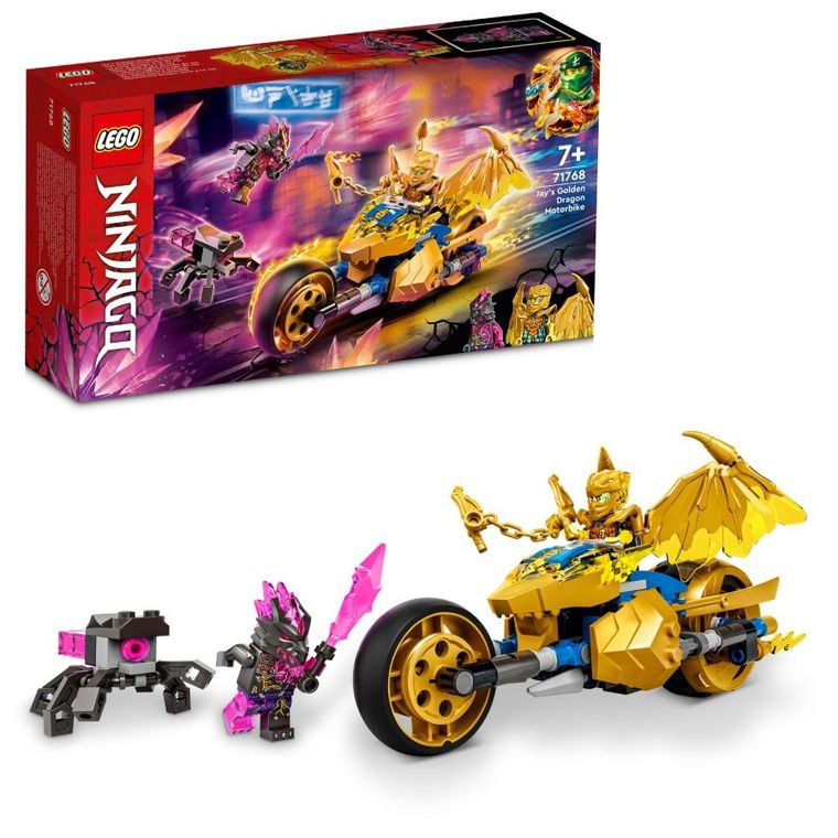 LEGO NINJAGO, Złoty smoczy motocykl Jaya, 71768