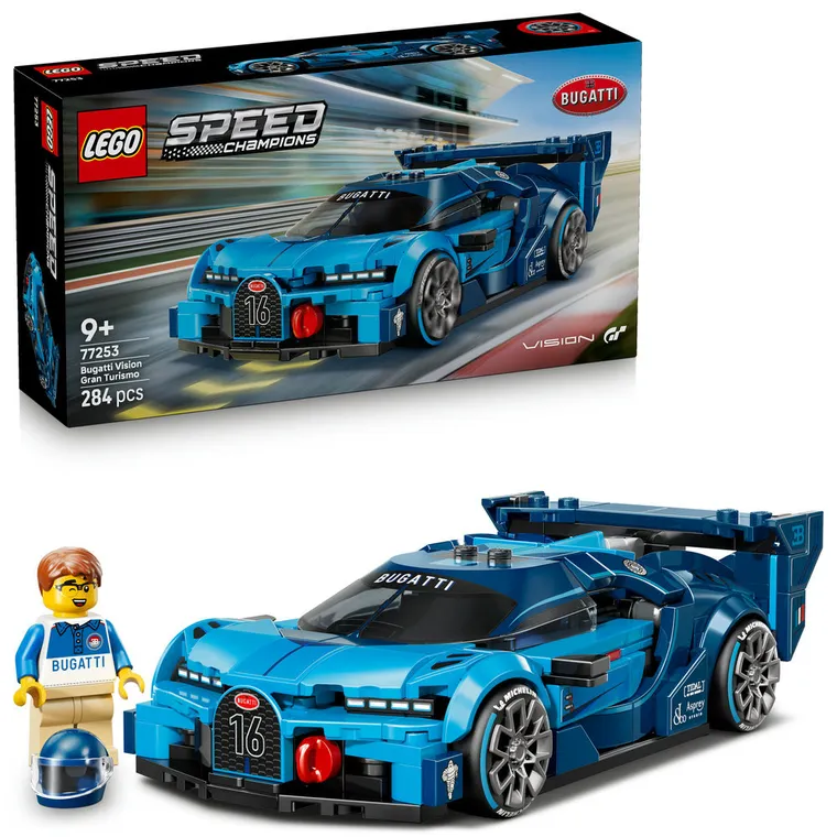 LEGO Speed Champions, Hipersamochód sportowy Bugatti Vision GT, 77253
