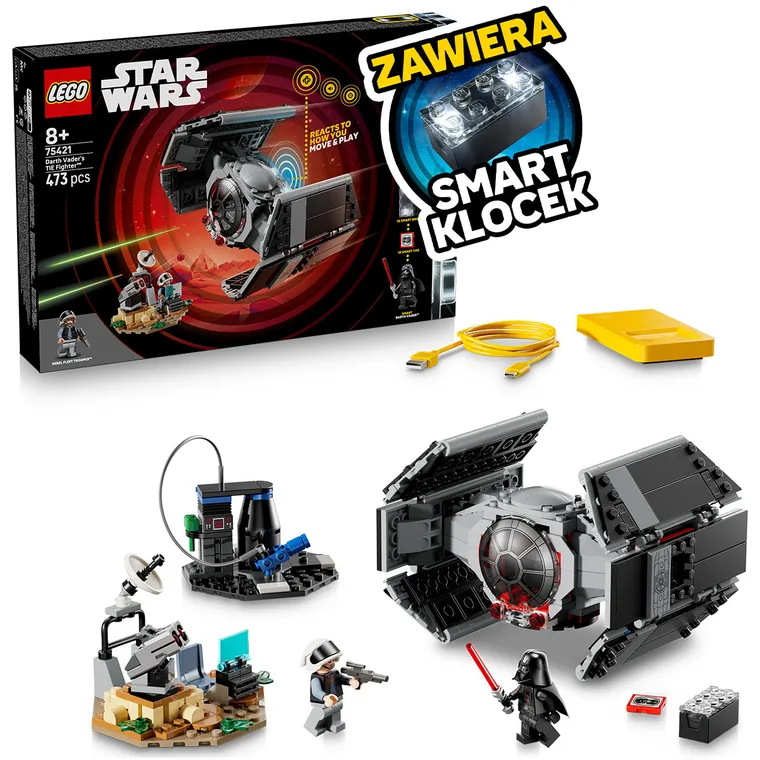 LEGO Star Wars, SMART Play: Myśliwiec TIE Dartha Vadera, 75421