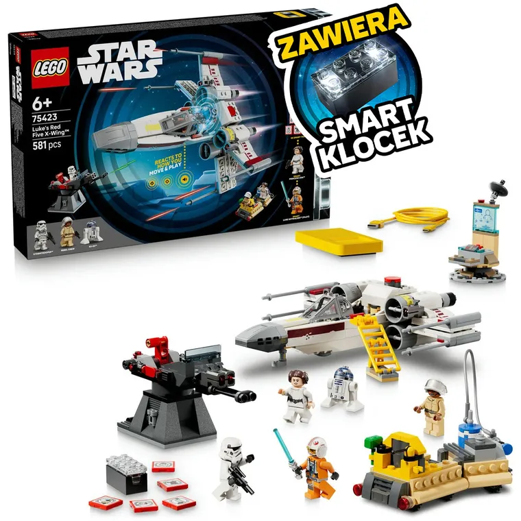 LEGO Star Wars, SMART Play: X-Wing Czerwona Piątka Luke’a, 75423