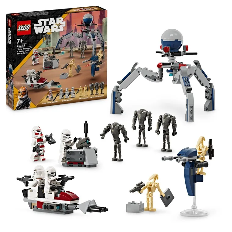 LEGO Star Wars, Zestaw bitewny z żołnierzem armii klonów i droidem bojowym, 75372