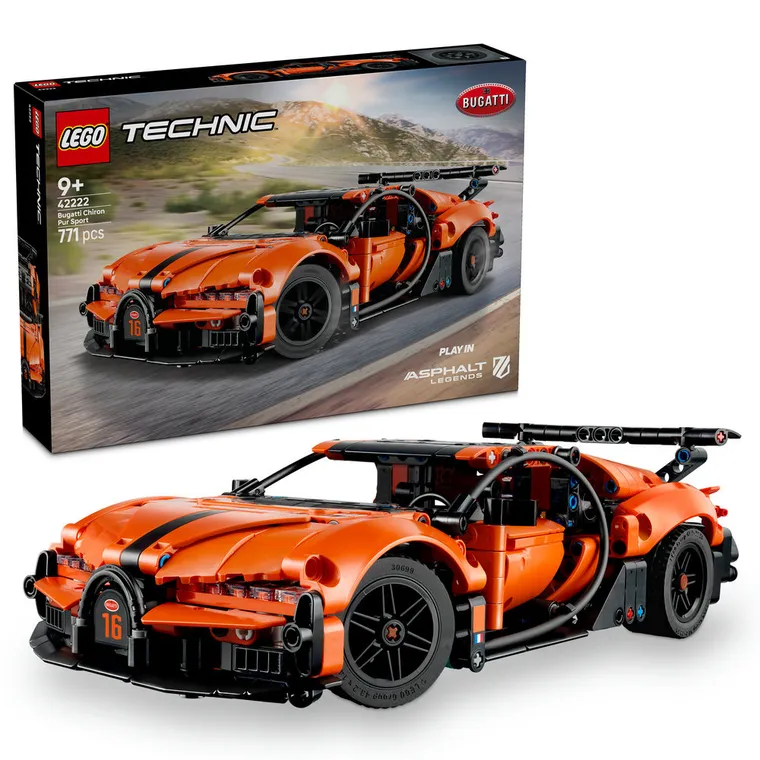 LEGO Technic, Hipersamochód Bugatti Chiron Pur Sport, 42222