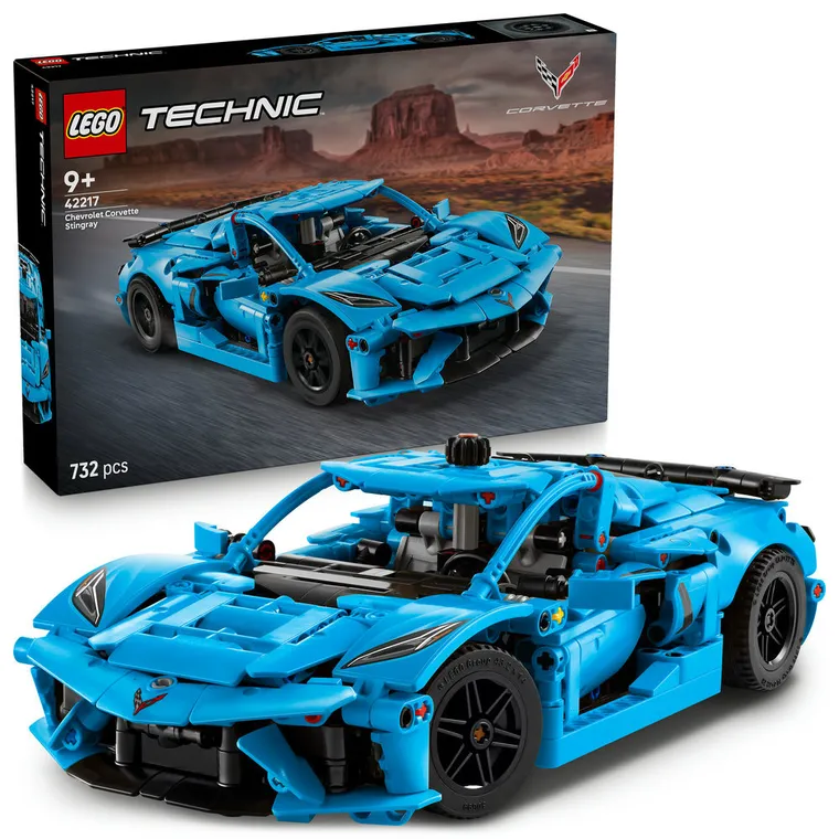 LEGO Technic, Niebieski Chevrolet Corvette Stingray, 42217