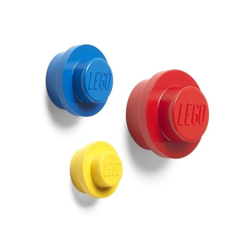 LEGO, zestaw wieszaków na ścianę, 3 szt.