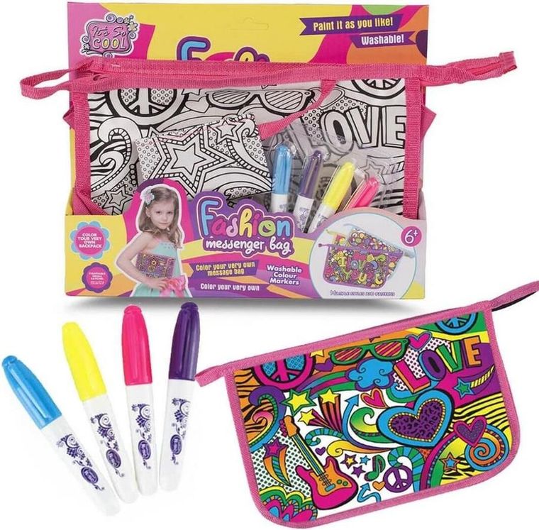 Lena, torebka do malowania DIY z pisakami, zestaw kreatywny