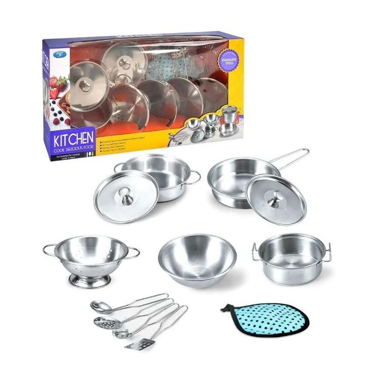 Lena, zestaw garnków, metalowy, 12 elementów