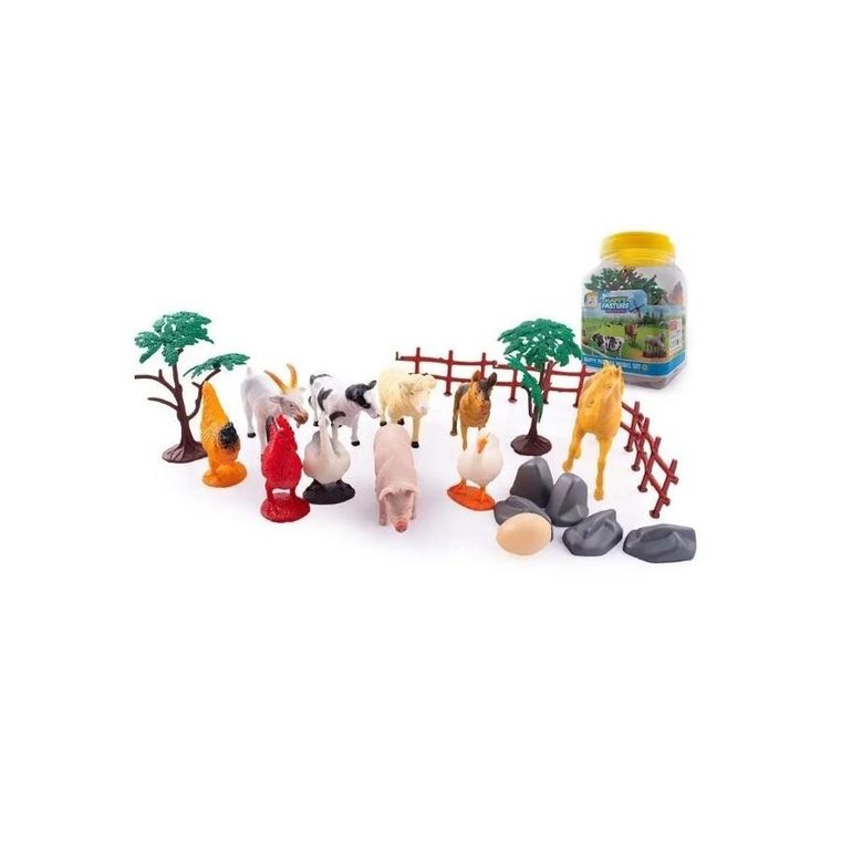 Lena, zwierzęta wiejskie, zestaw figurek z akcesoriami, 19 elementów