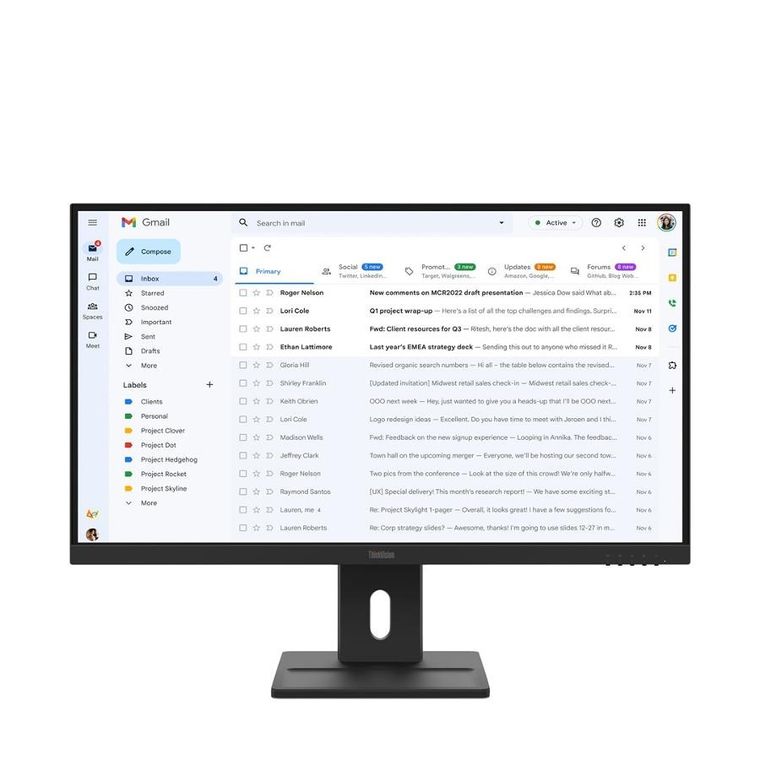 Lenovo, ThinkVision E27-40, monitor, 27", FHD 100Hz, 300nits, AG, HDMI, DP, VGA, czarny