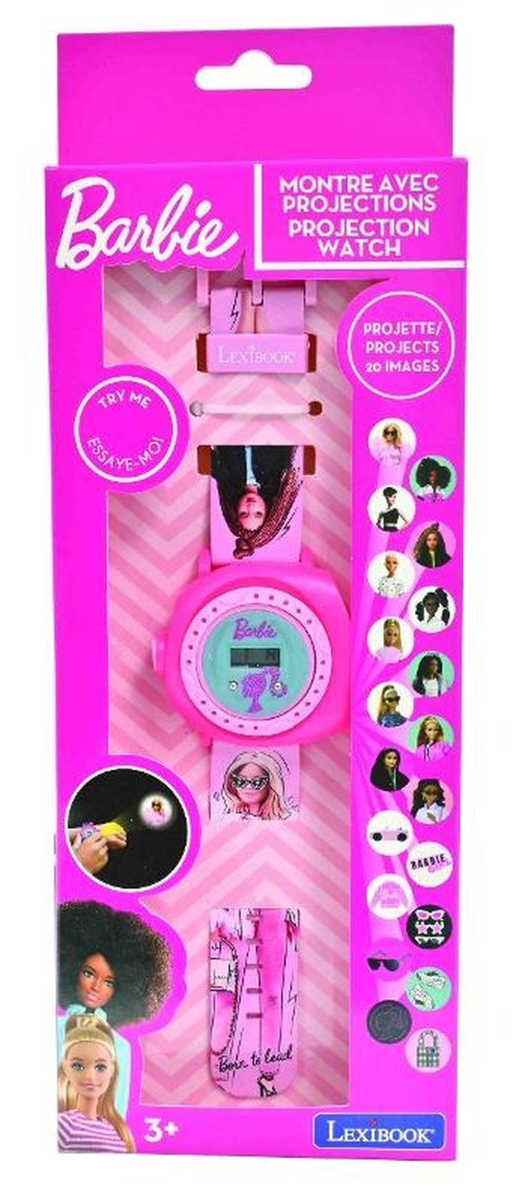 Lexibook, Barbie, zegarek cyfrowy z projektorem