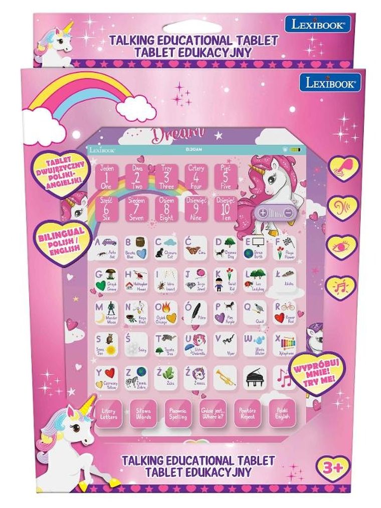 Lexibook, Jednorożec, dwujęzyczny tablet edukacyjny