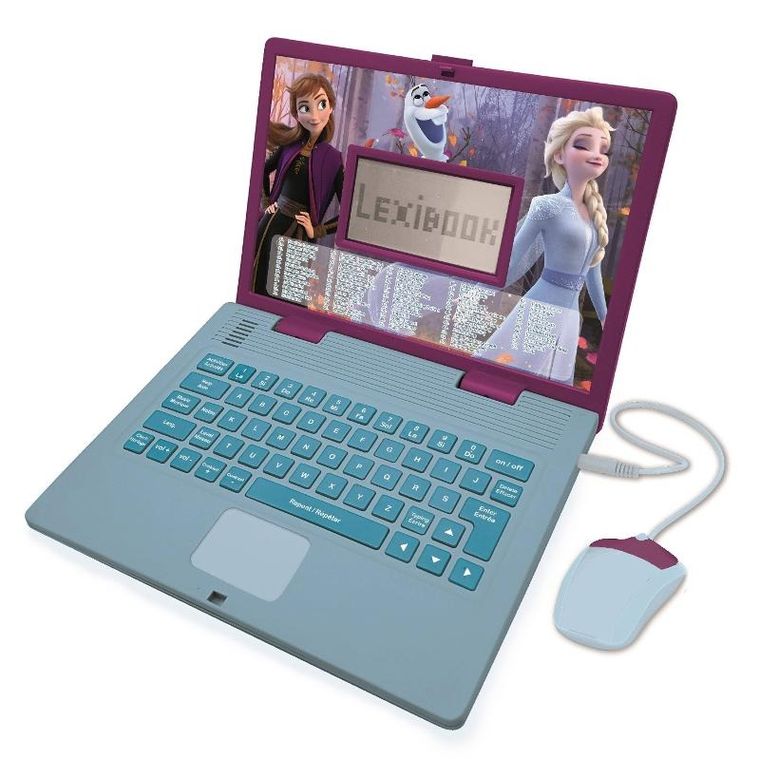 Lexibook, Kraina Lodu, laptop edukacyjny, dwujęzyczny, 186 zadań (wersja ukraińska)