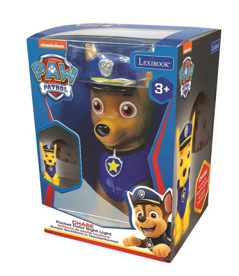 Lexibook, Psi Patrol, lampka nocna zmieniająca kolor, 13 cm