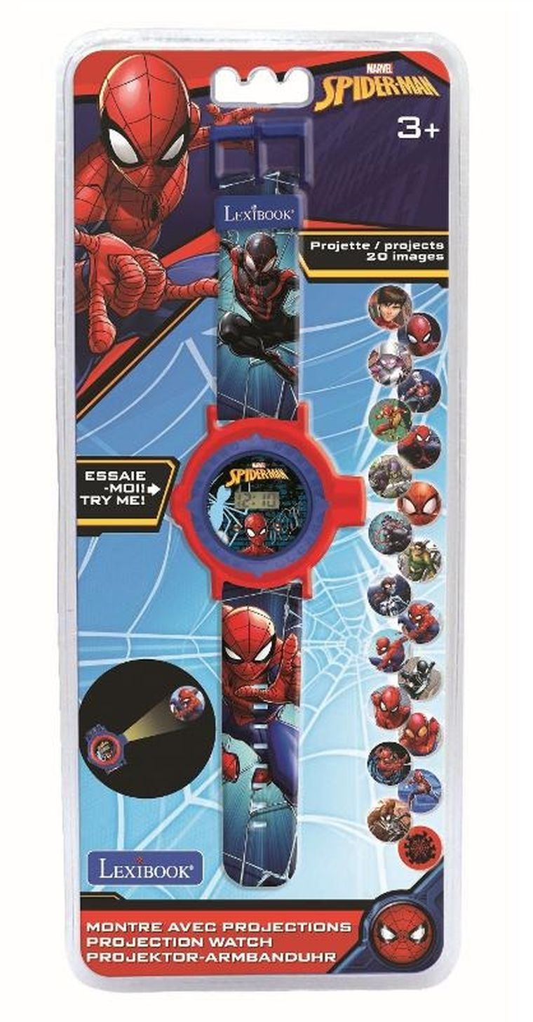 Lexibook, Spider-Man, zegarek z projektorem, 20 obrazków do wyświetlenia