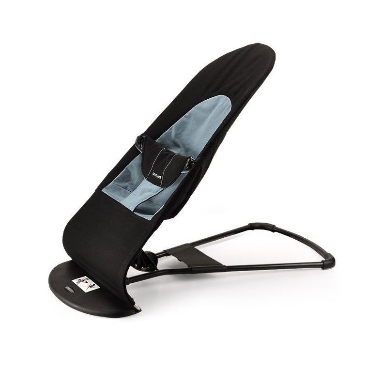 Leżaczek, bujaczek dziecięcy, czarny