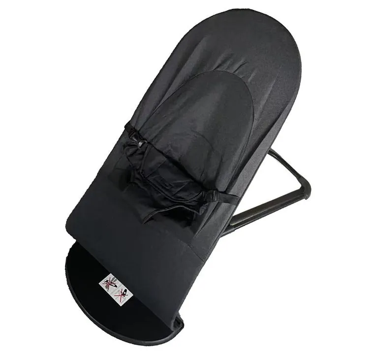 Leżaczek, bujaczek dziecięcy, czarny