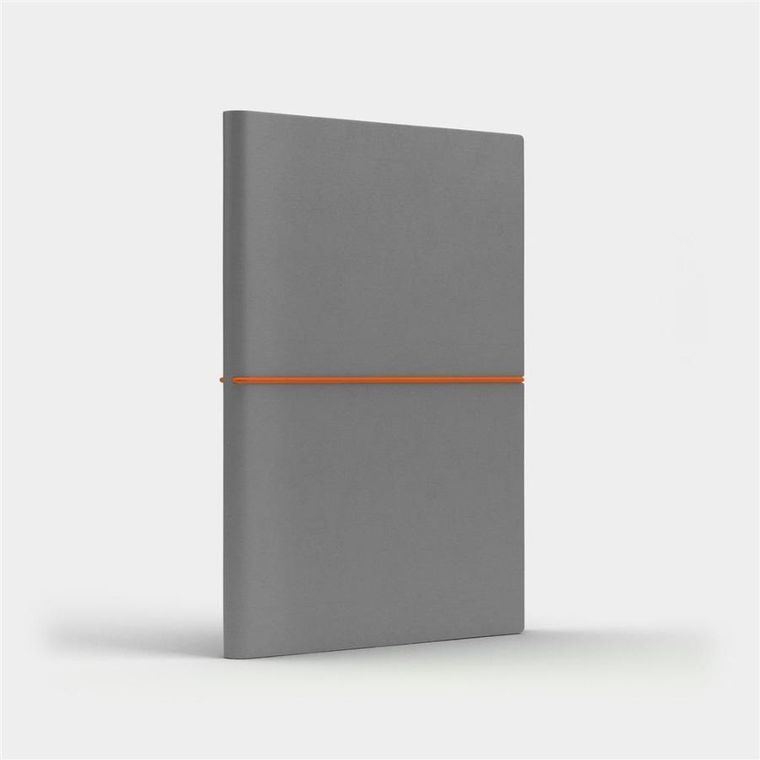 Like U, Fun M, notatnik A5, kratka, jasnoszary/pomarańczowy, 1 szt.