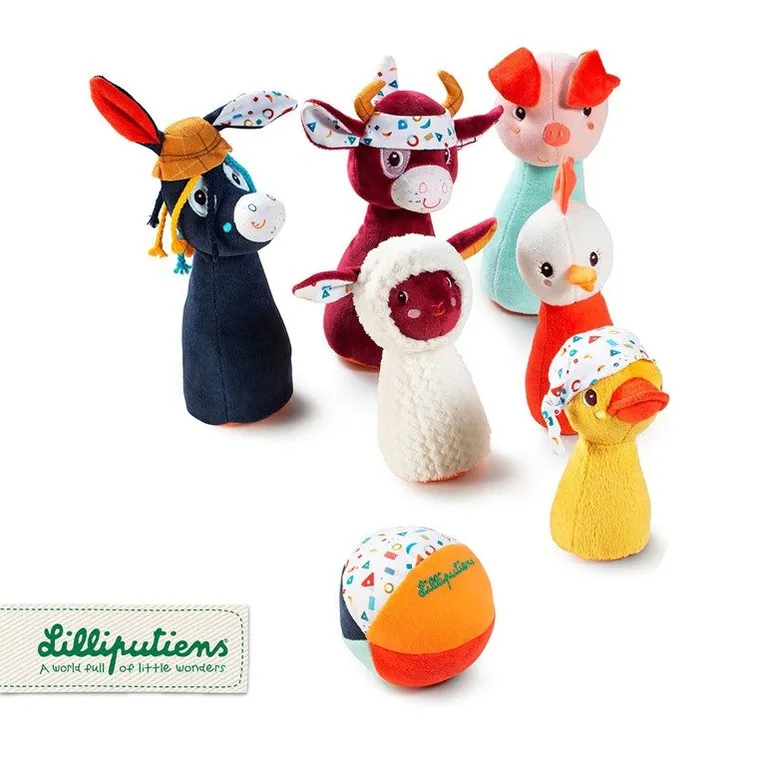 Lilliputiens, Farma, kręgle z piłką - dzwoneczkiem, 12m+