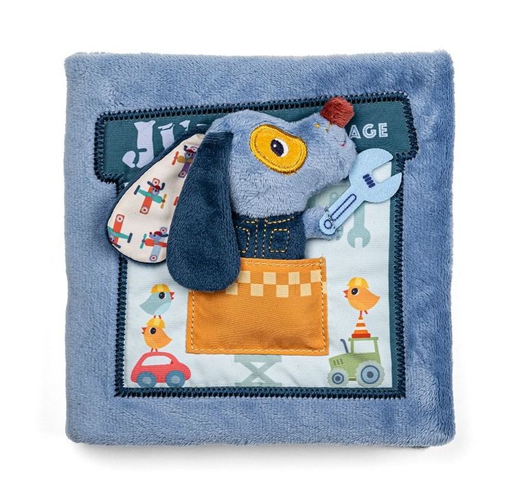 Lilliputiens, Garaż Pieska Jules'a, miękka książeczka aktywizująca, 12m+