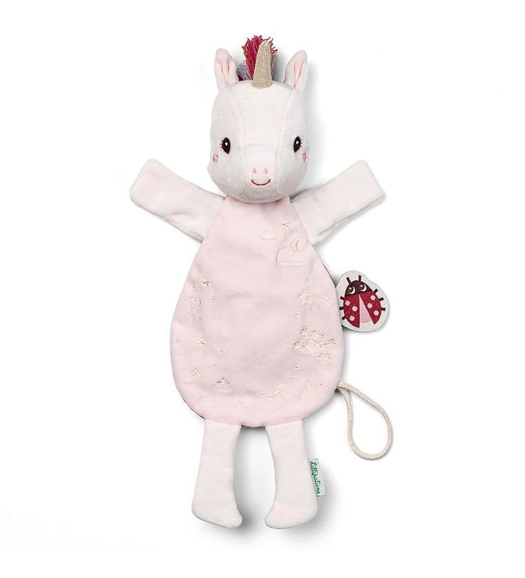 Lilliputiens, Jednorożec Lena, maskotka, komforter, pacynka świecąca w ciemności, 0m+