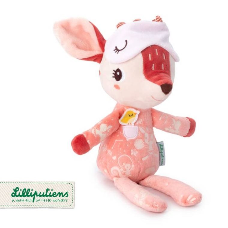 Lilliputiens, maskotka do spania z elementami fluorescencyjnymi, Sarenka Stella, 6m+