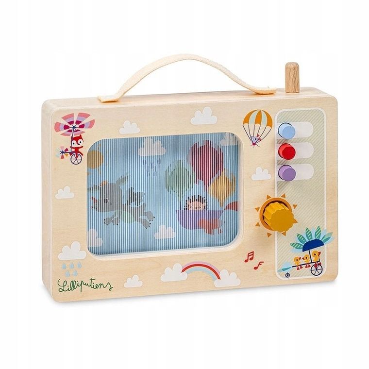 Lilliputiens, Smok Joe, drewniana animowana pozytywka, 10m+